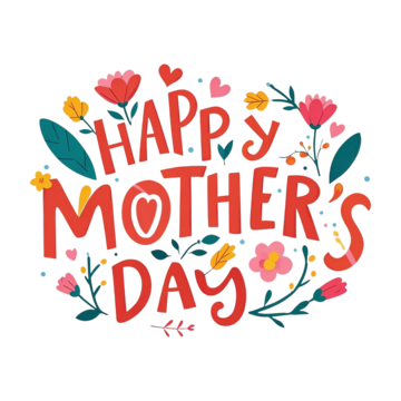 happy mothers day red font with flower festival altitude, Mother And, Flowers, Mothers Day PNG Image and Clipart