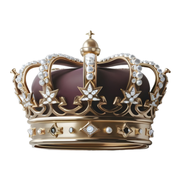 illustration of a dazzling 3d gold crown with gems on simple background 3d crown gem png, 3d, Crown, Gem PNG Image and Clipart