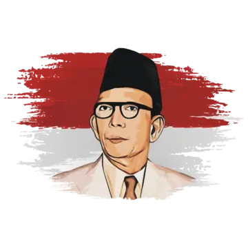 ki hadjar dewantara with indonesian flag brush strokes vector, Ki Hadjar Dewantara, Indonesian Flag, National Education PNG and Vector