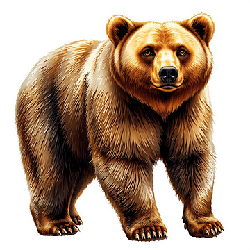 Majestic Brown Bear A HighDetail Realistic Illustration