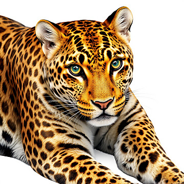 Majestic Brown Leopard A Photorealistic Portrait with Striking Details and Textures