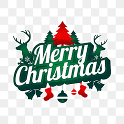 merry christmas beautiful decorative asset PNG