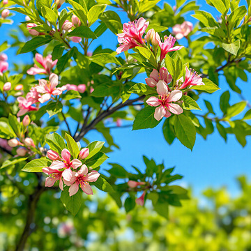 Radiant Blossoms A Serene Botanical Portrait of a Flowering Tree