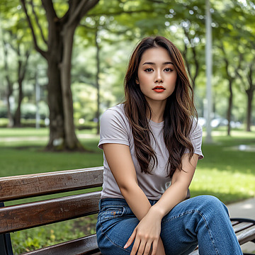 Radiant Confidence A Portrait of Beauty in the Park