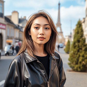 Radiant Confidence A Stylish Influencer in Nature