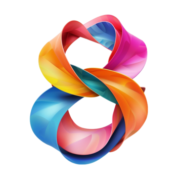 rainbow colored abstract shaped number eight logo rainbow spiral craft png, Rainbow, Spiral, Craft PNG Image and Clipart