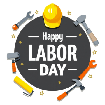 realistic 3d tools and hard hat surround a striking labor day graphic, Labor Day 2025, International Labor Day, Happy Labor Day 2025 PNG Image and Clipart