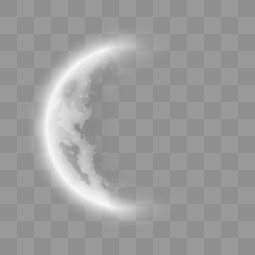 realistic crescent moon element vector moon realistic element png, Moon, Realistic, Element PNG and Vector