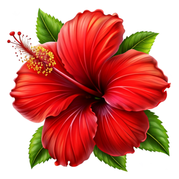 red hibiscus flower color illustration of s on a transparent background red hibiscus flower illustration png, Red Hibiscus, Flower, Illustration PNG Image and Clipart
