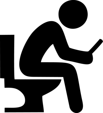 simple black and white pictogram of a person using toilet vector, Flow, Thinking, Imagination PNG and Vector