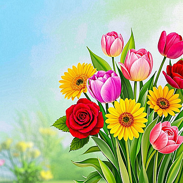Spring Serenity A Vibrant Floral Bouquet Design