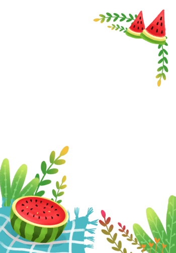 summer watermelon plant border, Summer, Summer Solstice summer watermelon png transparent