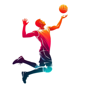 volleyball player serving a ball creative art creative volleyball palyer volleyball logo png, Creative, Volleyball Palyer, Volleyball Logo PNG Image and Clipart