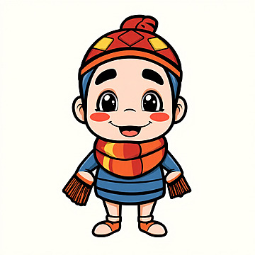 Whimsical Buddy A Vibrant Cartoon Character with Playful Charm