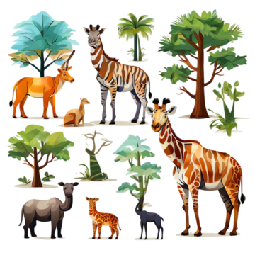wild animals in the jungle wild animals in the jungle colorful pic jungle png, Wild Animals In The Jungle, Colorful Pic, Jungle PNG Image and Clipart